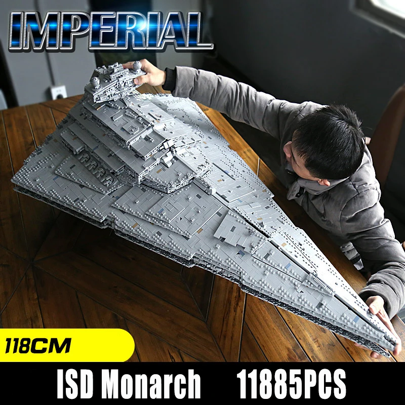 

Форма король 13135 Звездный Корабль серия ISD набор кирпичей Monarch MOC большой космос боевой корабль строительные блоки игрушки для детей рождест...
