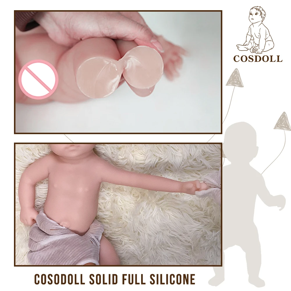 

COSDOLL reborn doll 31cm 1.3kg 100%Whole body silicone waterproof bebe reborn doll realistic baby toy for Baby Toys Kid Gifts#09