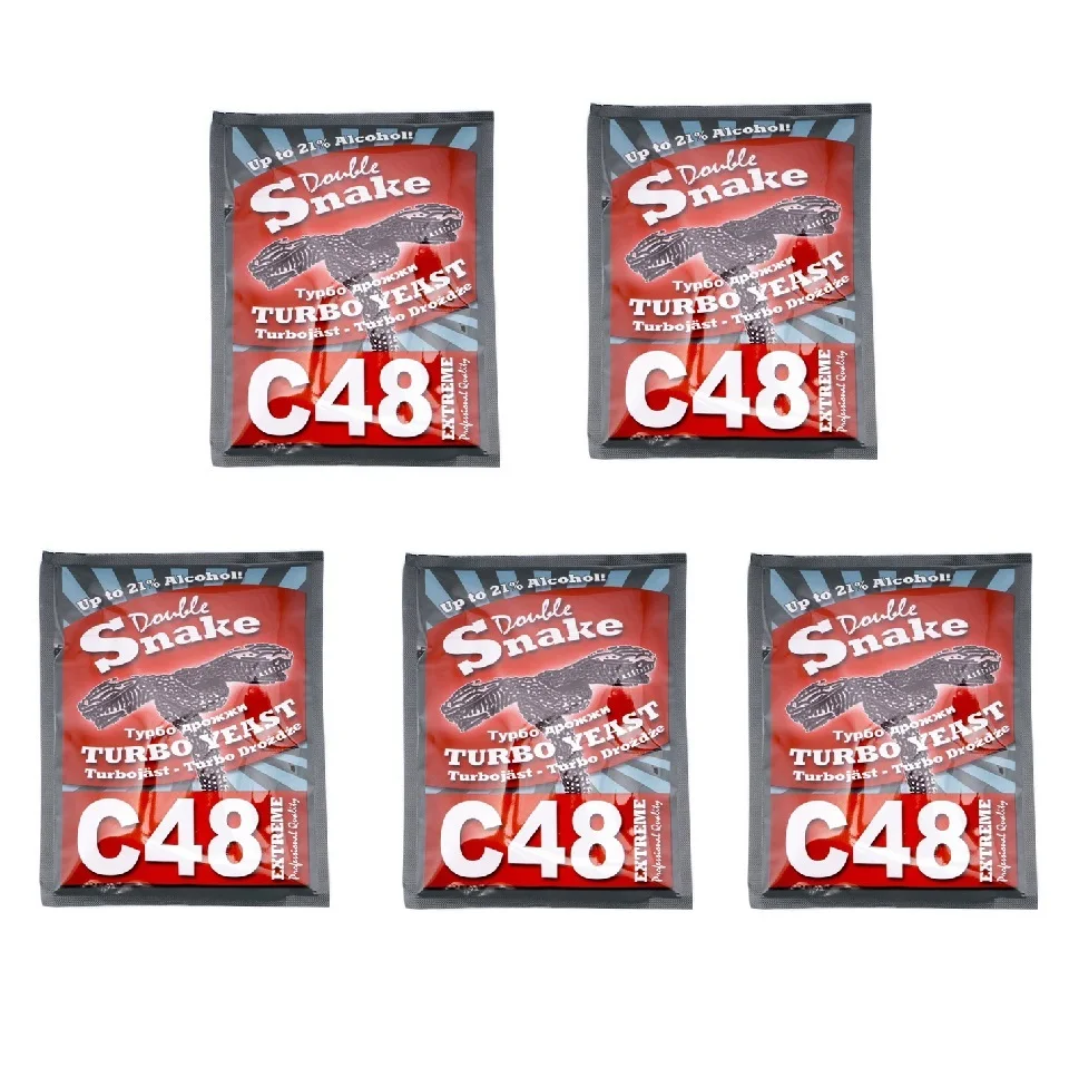 Спиртовые дрожжи Double Snake C48 (5 пачек) |