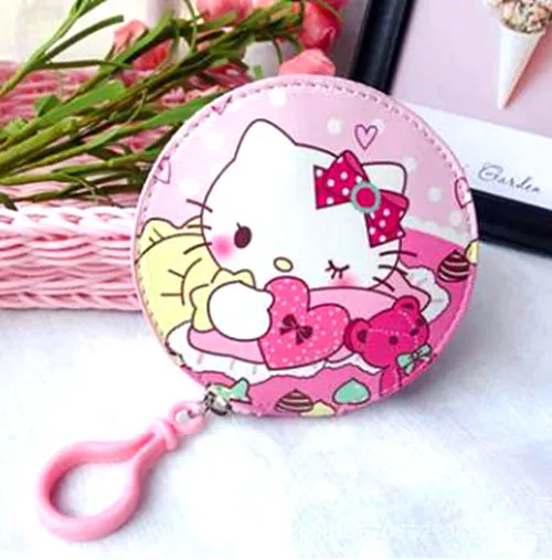 Hello kitty мультфильм pu кожа Монета Сумка Кошелек держатель для наушников ключ сумка XK-0862 - Цвет: 4