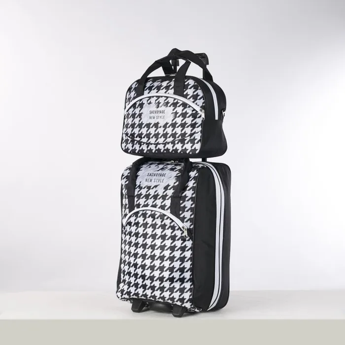 Чемодан малый 20' с сумкой отдел на молнии расширением наружный карман цвет