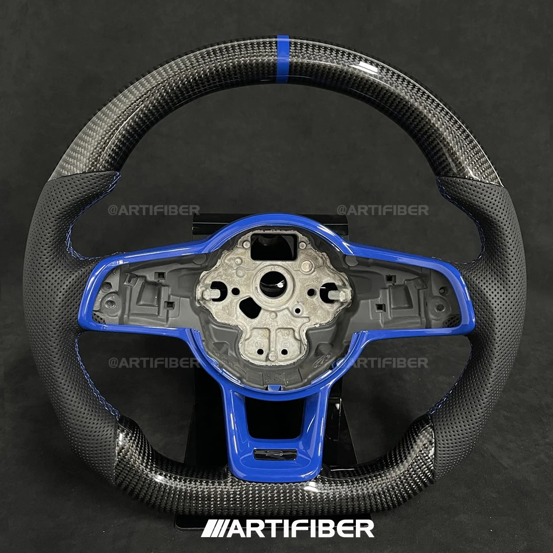 

100% REAL CARBON FIBER STEERING WHEEL COMPATIBLE WITH VW GTI