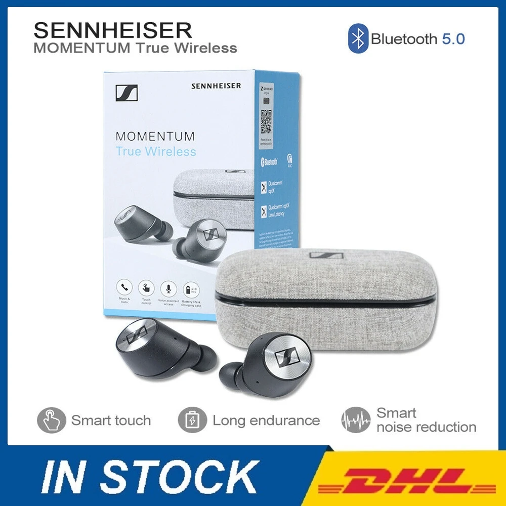 

Sennheiser MOMENTUM True Wireless Black In-Ear Only Headset Bluetooth 5.0 Earbuds with Multi-Touch Control ORIGINAL PRODUCT