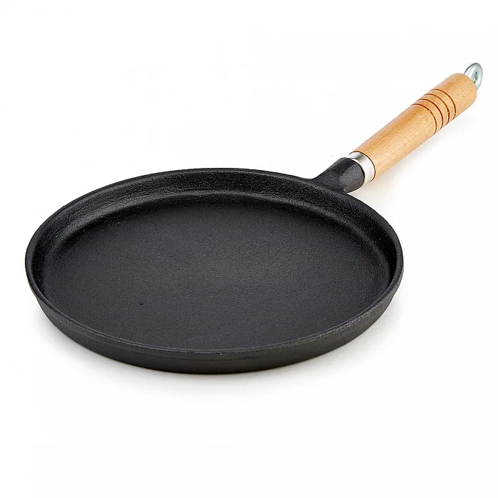 Frying Pan griddle cast Webber BE-4520/23 with removable wooden handle 23 cm | Дом и сад