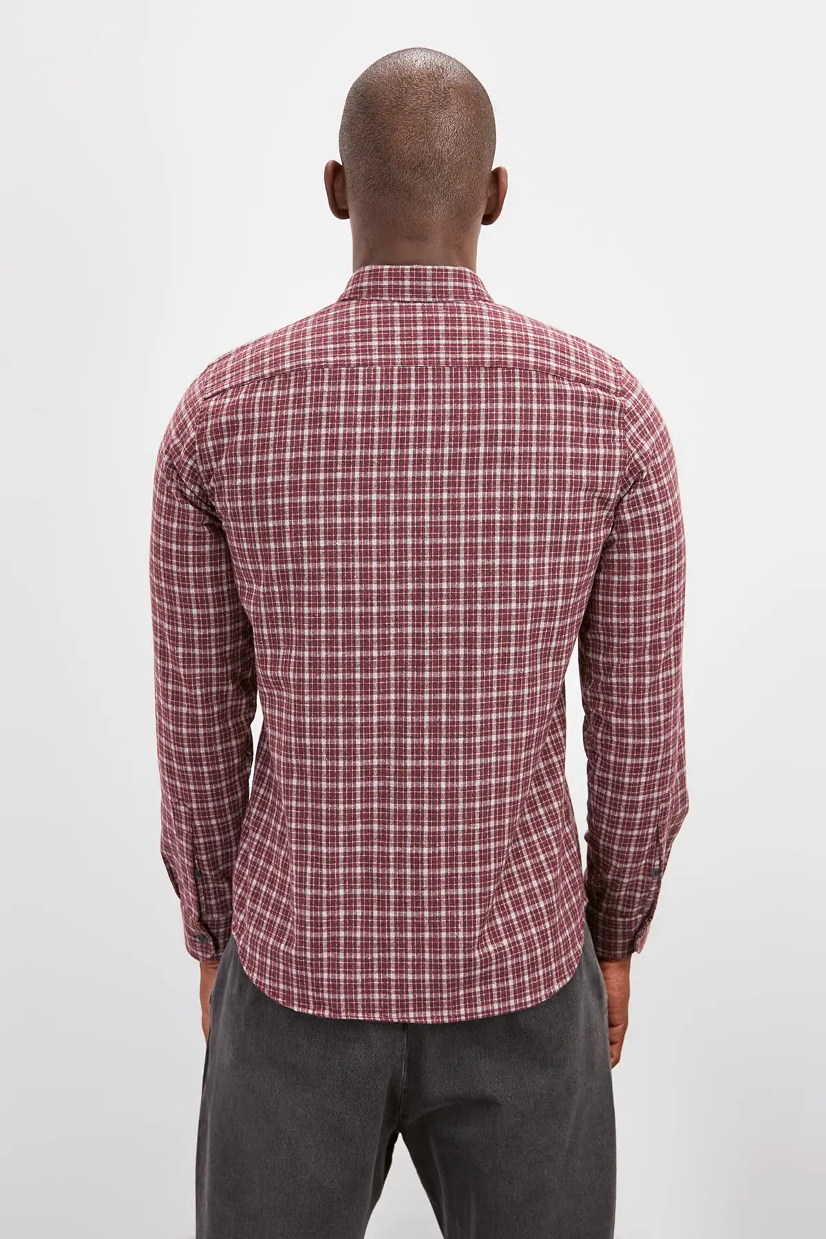 Trendyol мужской Slim Fit Lumberjack клетчатая рубашка Новый TMNAW20GO0512 |