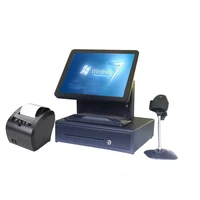 cheap price point of sales for retailers all in one with cash drawer scanner printer pos system cashier