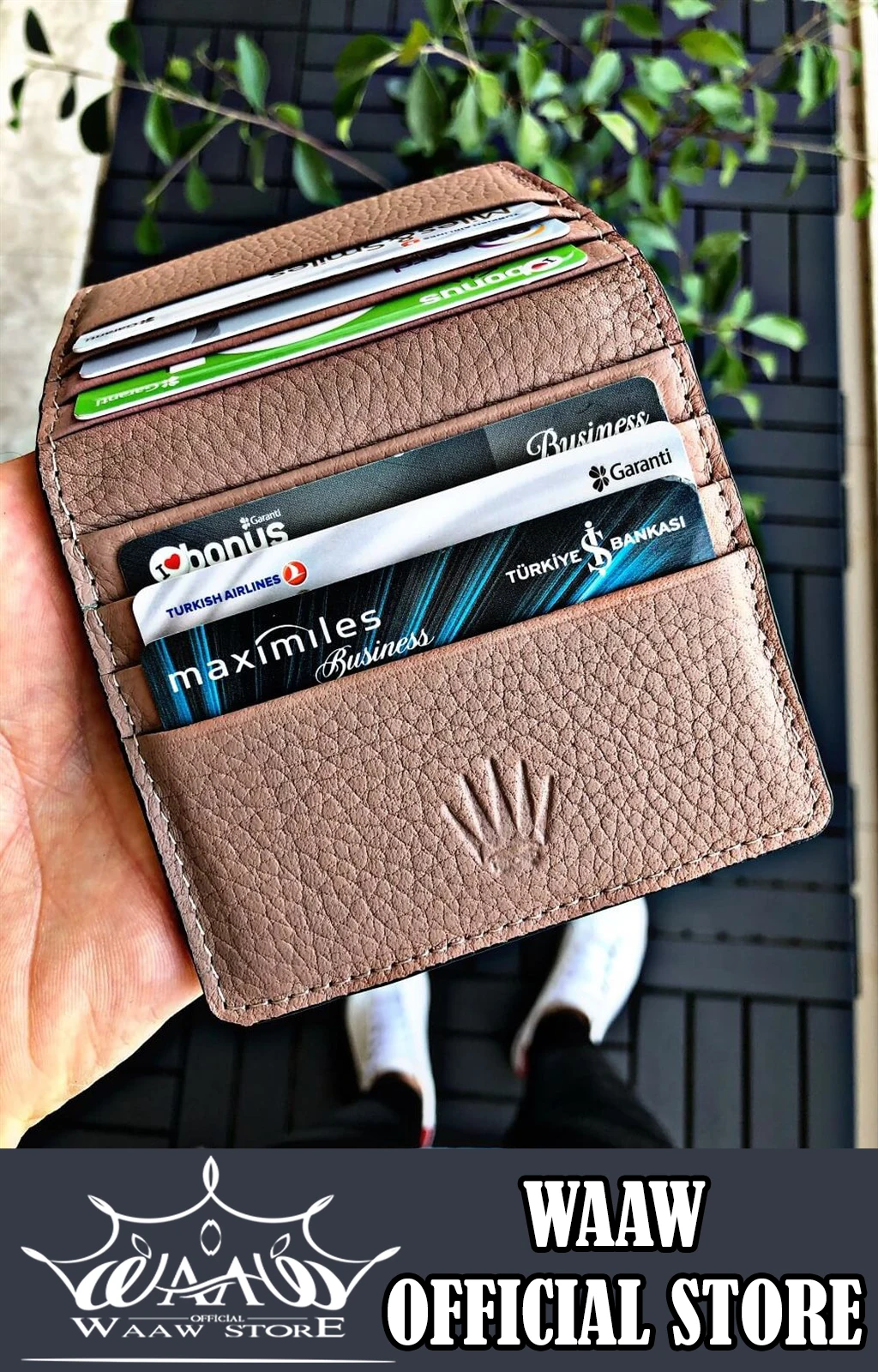 

Waaw A1014 orange slim genuine leather wallet nisex 1st class workmanship best selling made in turkey 10x8.5 cm