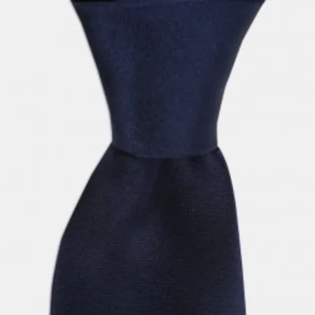 

Plain navy blue silk tie 67828031