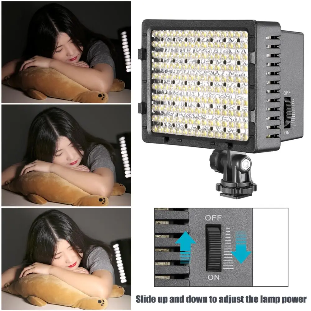 NEEWER 160 LED Затемнения Свет Видеокамера для Canon Nikon Pentax Panasonic SONY Samsung Olympus Цифровых
