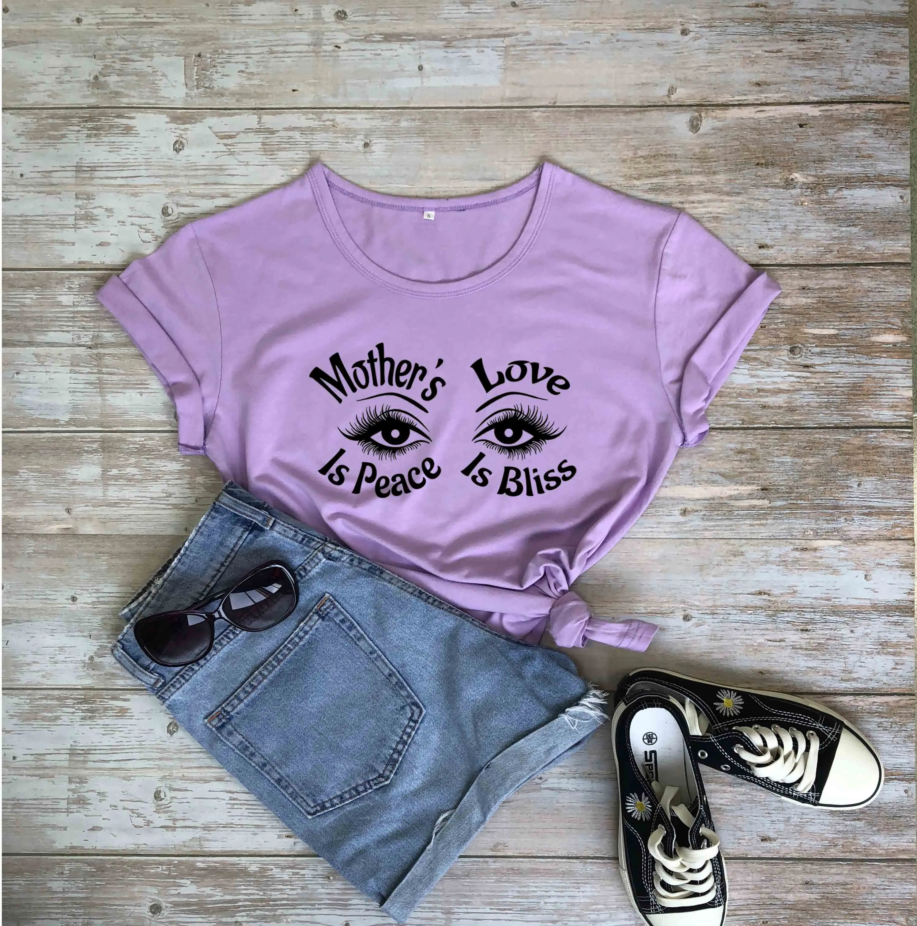 Женская Винтажная футболка из чистого хлопка с рисунком на тему материнской