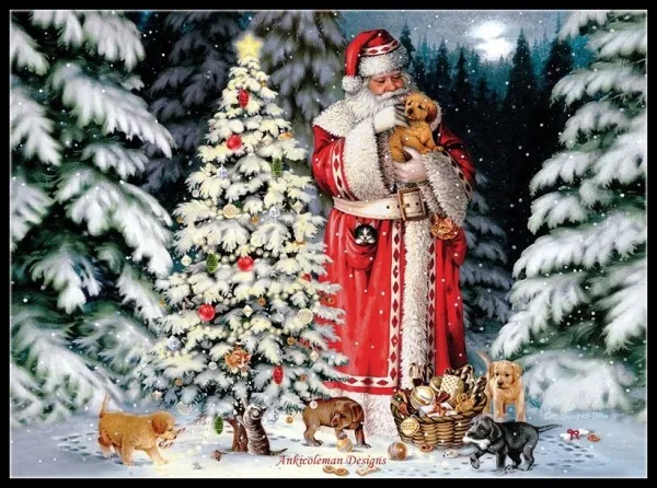320w x 236h Arctic santa claus-счетный Набор для вышивания крестиком-рукоделие ручной работы для вышивания 14 карат Наборы для вышивания крестиком Рождественский праздник - Цвет: 320w x 236h
