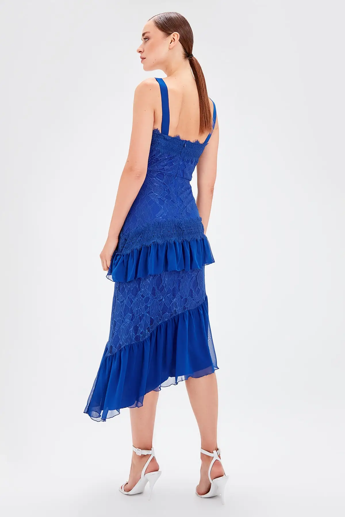 Trendyol Saks Flywheel Detailed Lace Dress TPRAW20EL0515 | Женская одежда