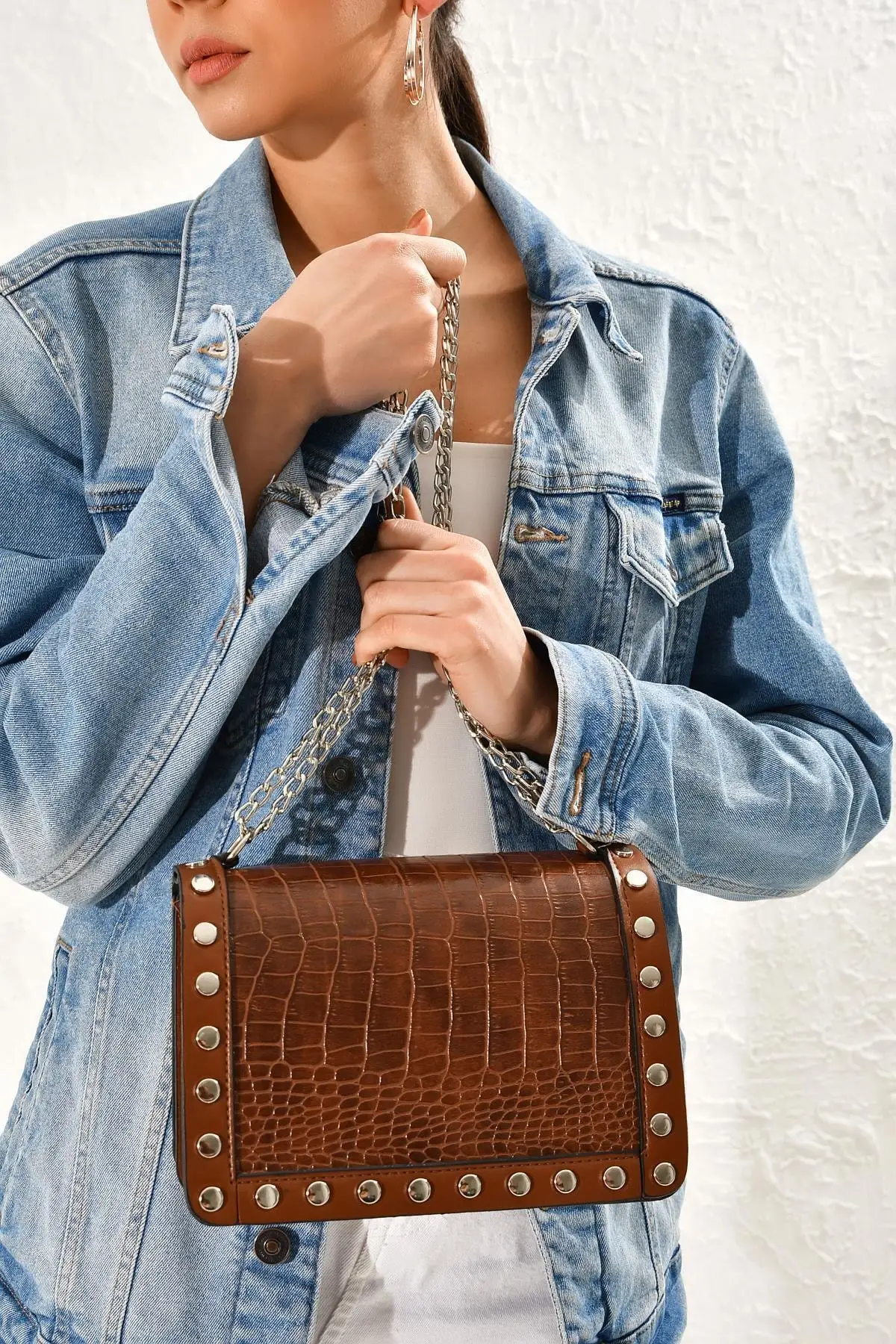 

2021 Women Vintage Retro Crocodile Fashion Design Shoulder Underarm Small Handbag Leather Premium Luxury Casual Solid Top Clutch