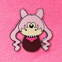 cute marionette black lady hard enamel pin kawaii tumbler dark magic moon girl medal brooch cartoon anime fan badge jewelry gift