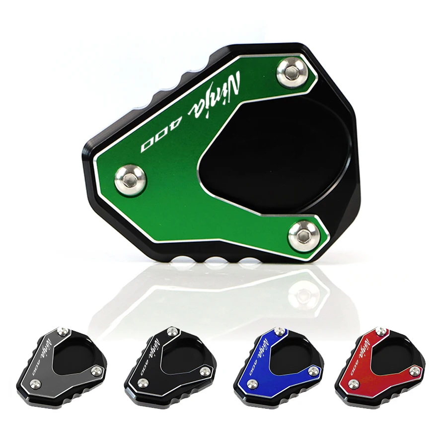 

For KAWASAKI NINJA400 NINJA 400 Z400 2018 2019 2020 Motorcycle CNC Kickstand Foot Side Stand Extension Pad Support Plate Enlarge