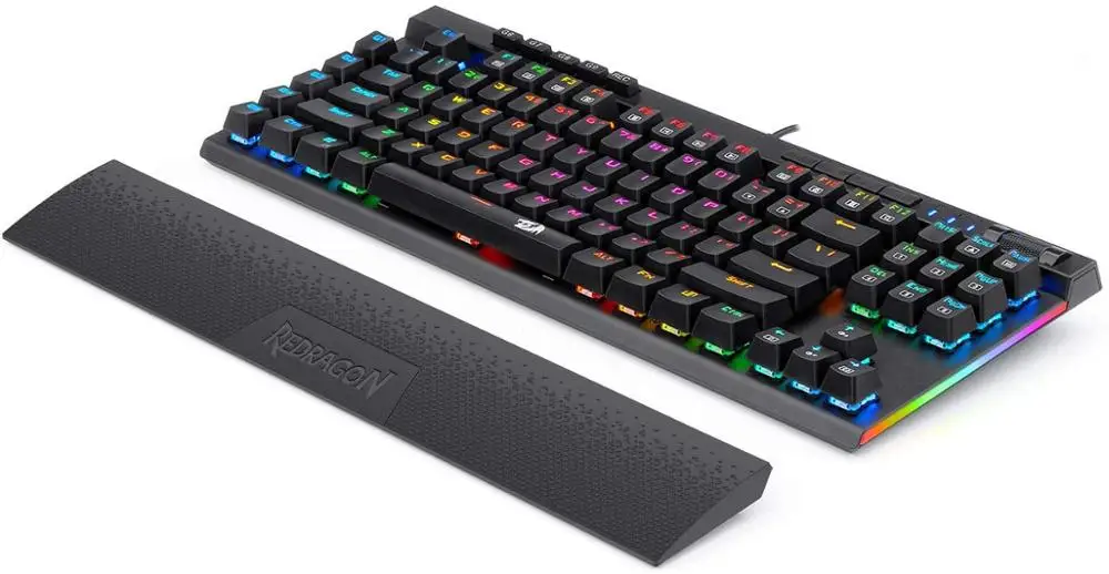 Механическая игровая клавиатура Redragon 87 клавиш компактная RGB TKL с 9 встроенными