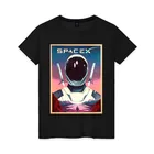 Женская футболка хлопок SpaceX