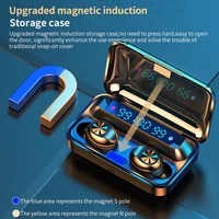 100set wholesale New f9 Bluetooth headset TWS binaural digital display touch 50 stereo headset Microphoe for smart phone