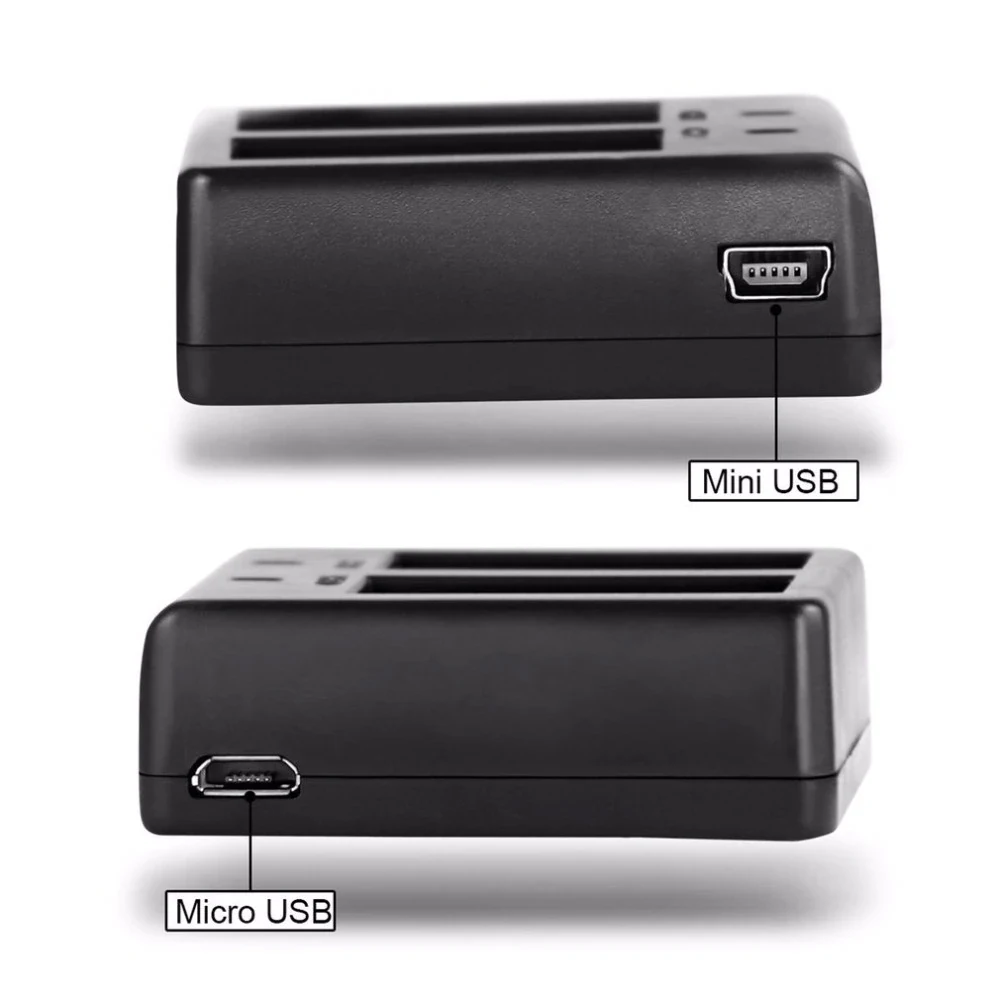 Двойное зарядное устройство для аккумуляторов SJCAM SJ4000/SJ5000/SJ5000X/M10 EKEN Micro/Mini USB |