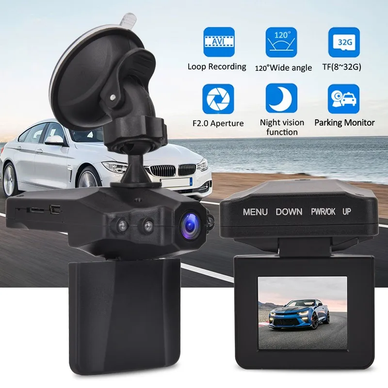 Автомобильный видеорегистратор Dash cam HD Dashcam Camera 1080P видео рекордер 120 градусов
