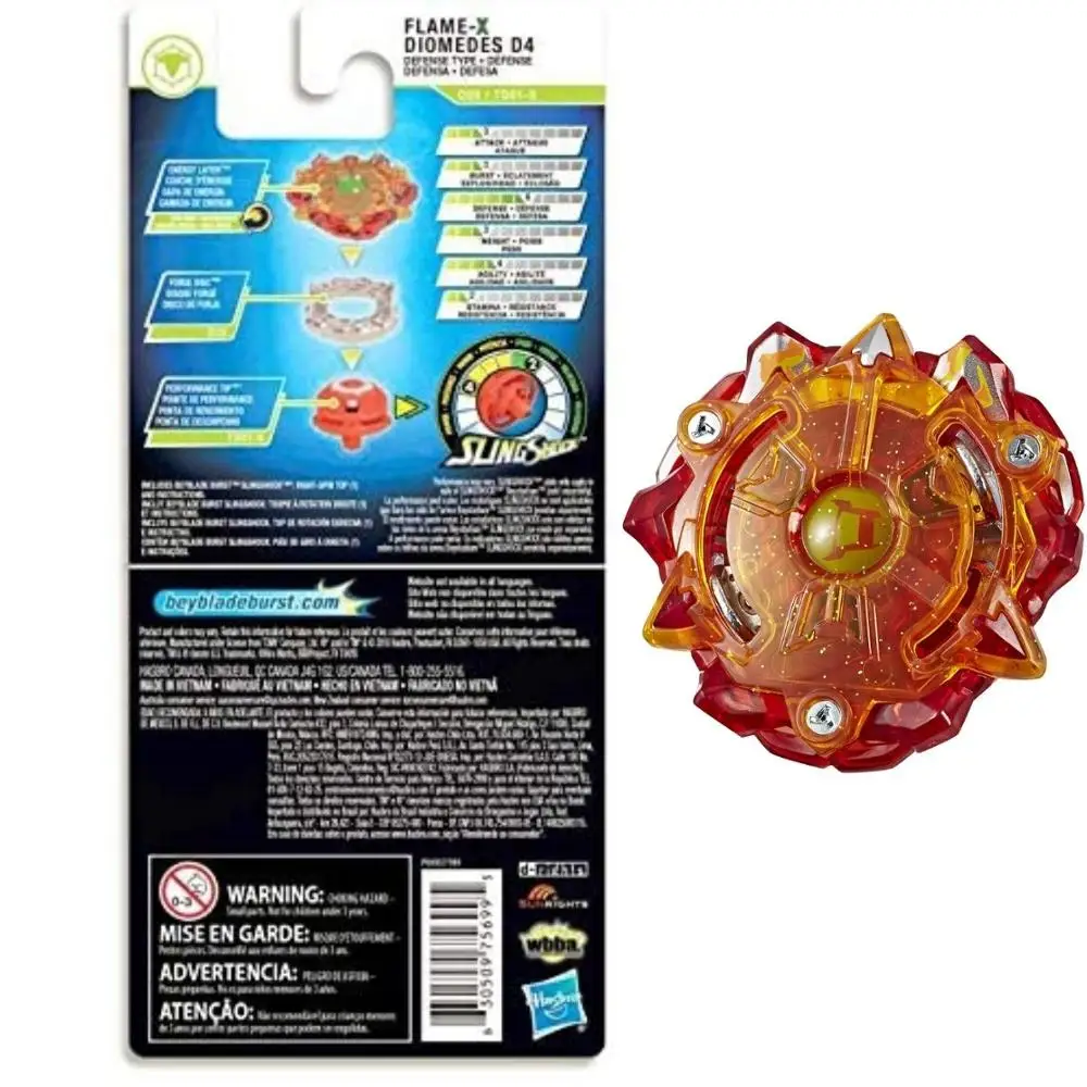 Beyblade burst Slingshock flame X Diomedes D4 peonza оригинальный bleyblade original bley beyblade tops|Волчки| |