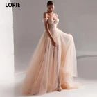LORIE милое ТРАПЕЦИЕВИДНОЕ Тюлевое вечернее платье 2021 роскошное платье с кристаллами свадебное платье с коротким рукавом платья для вечеринки
