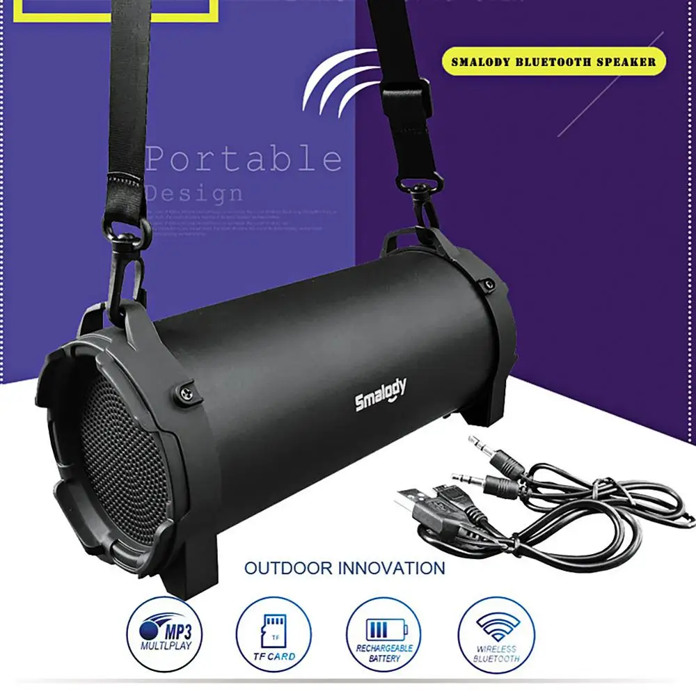 Черный SL 10 Bluetooth беспроводной 5 0 высокой мощности динамик 8 Вт открытый баррель