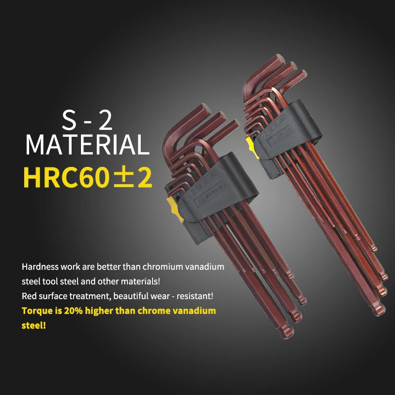 9 шт. стандартные звездообразные L Гаечные Ключи размером звездообразный ключ из