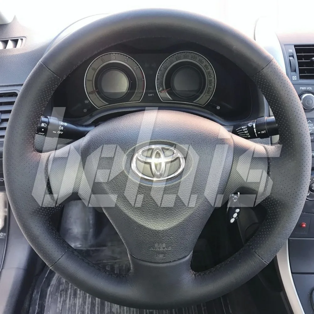 Braid steering wheel genuine leather Toyota Auris I 2006-2010G. A. (steering without factory skin black) # kt-0233 | Автомобили и