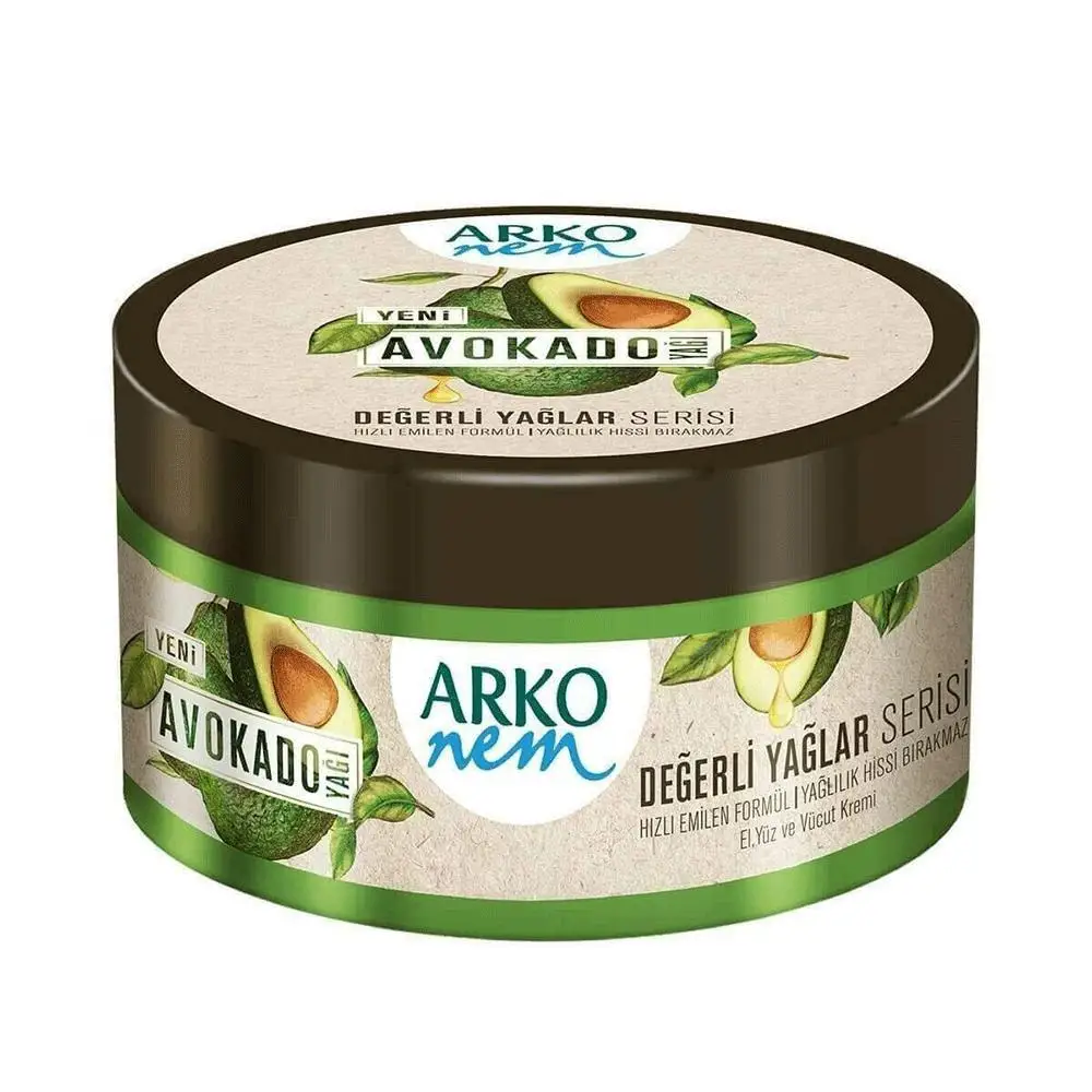 

Arko Moisture Precious Oils Avocado Extract Olive Coconut Moisturizing Cream 250Ml Hand Body Foot Face Soft Vitamin