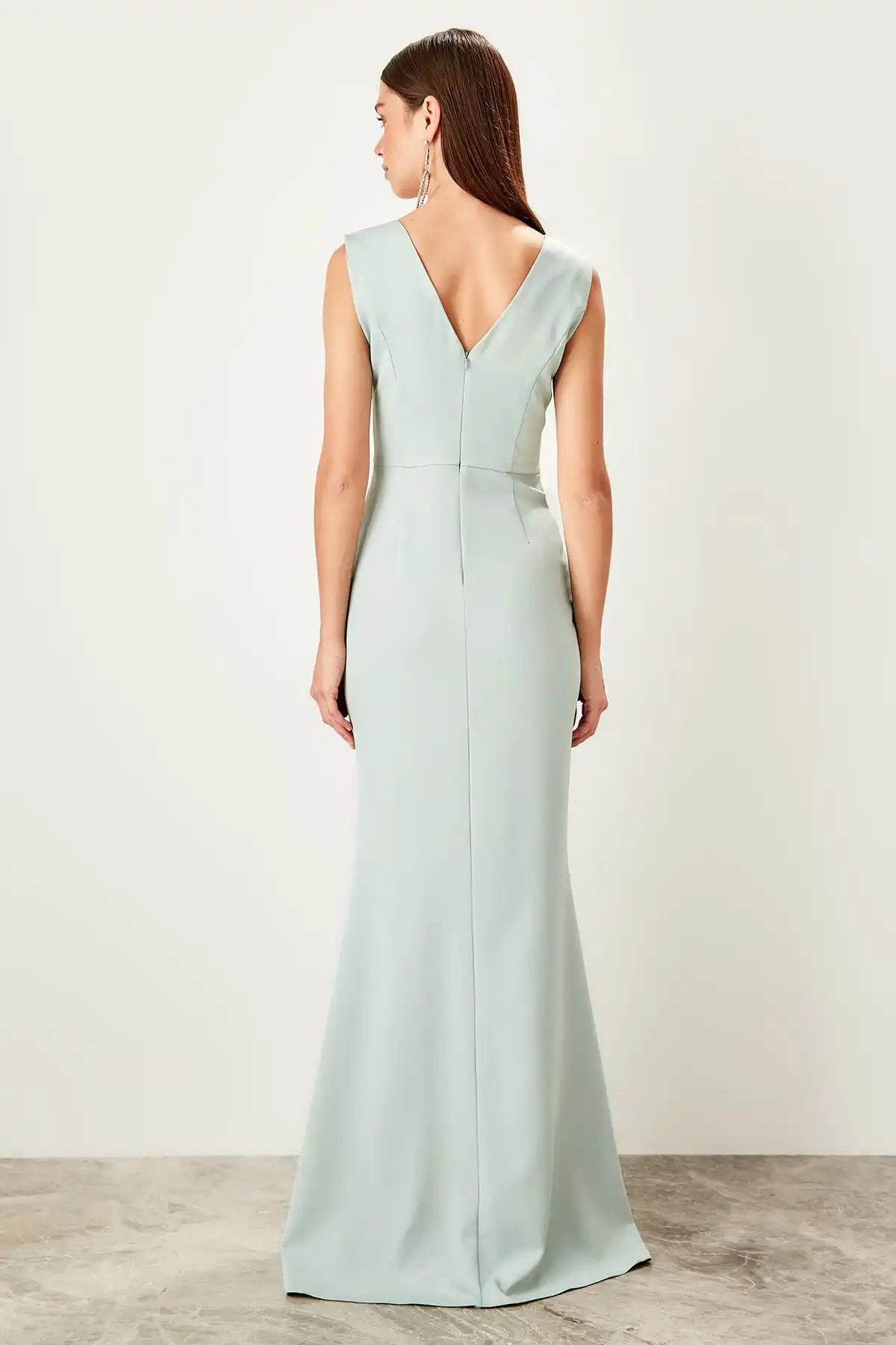 Модное Вечернее платье с воротником TPRSS19DU0214 | Свадьбы и торжества