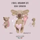 Амигуруми комплект коала Саманта кукла делая крючком Вязание Etrofil пряжи одежда для малышей из кожи с животными из поделок инструкции книга