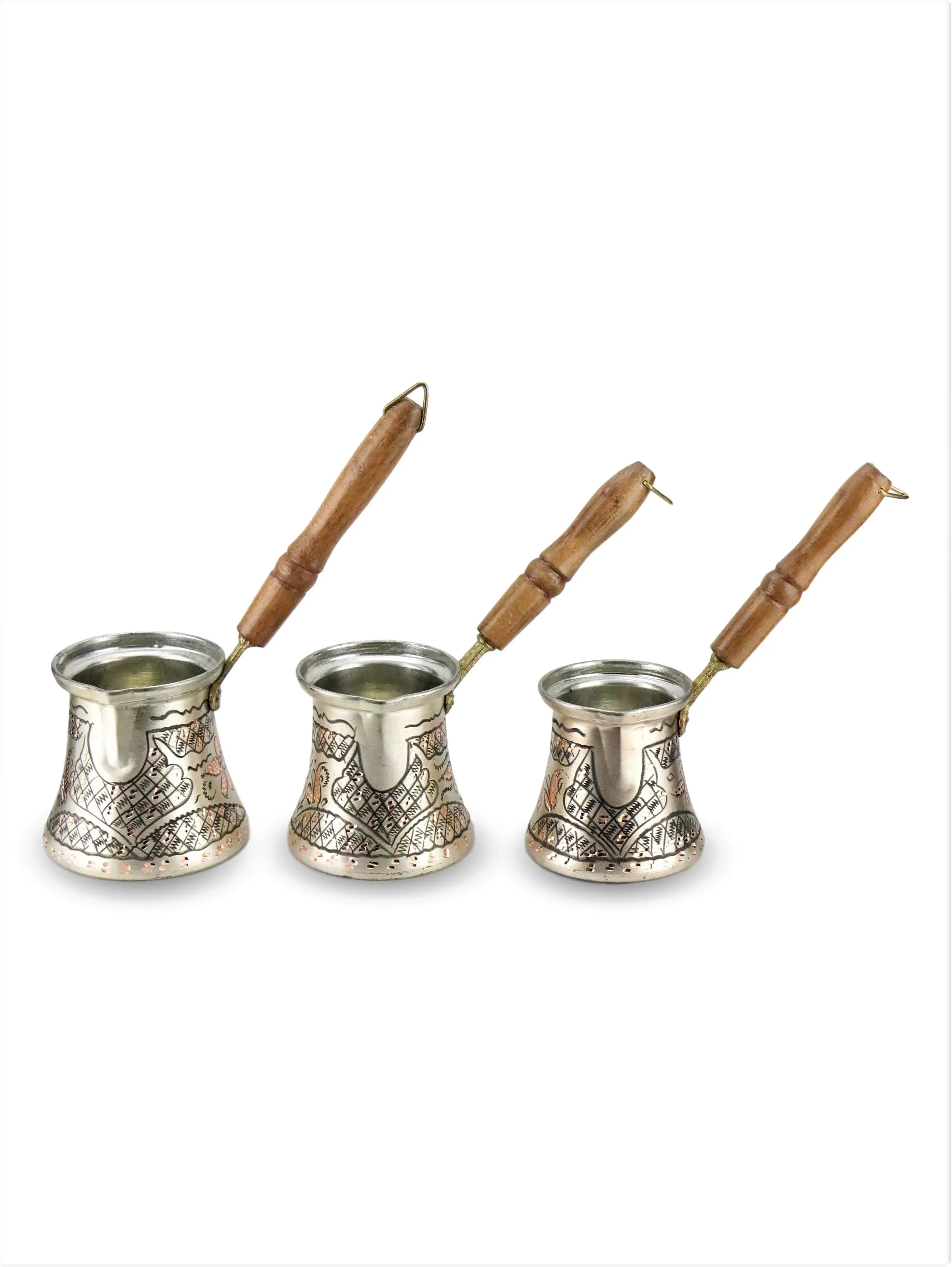 

SONAYCOPPER Rose Flower Handmade Turkish Copper Coffee Pot