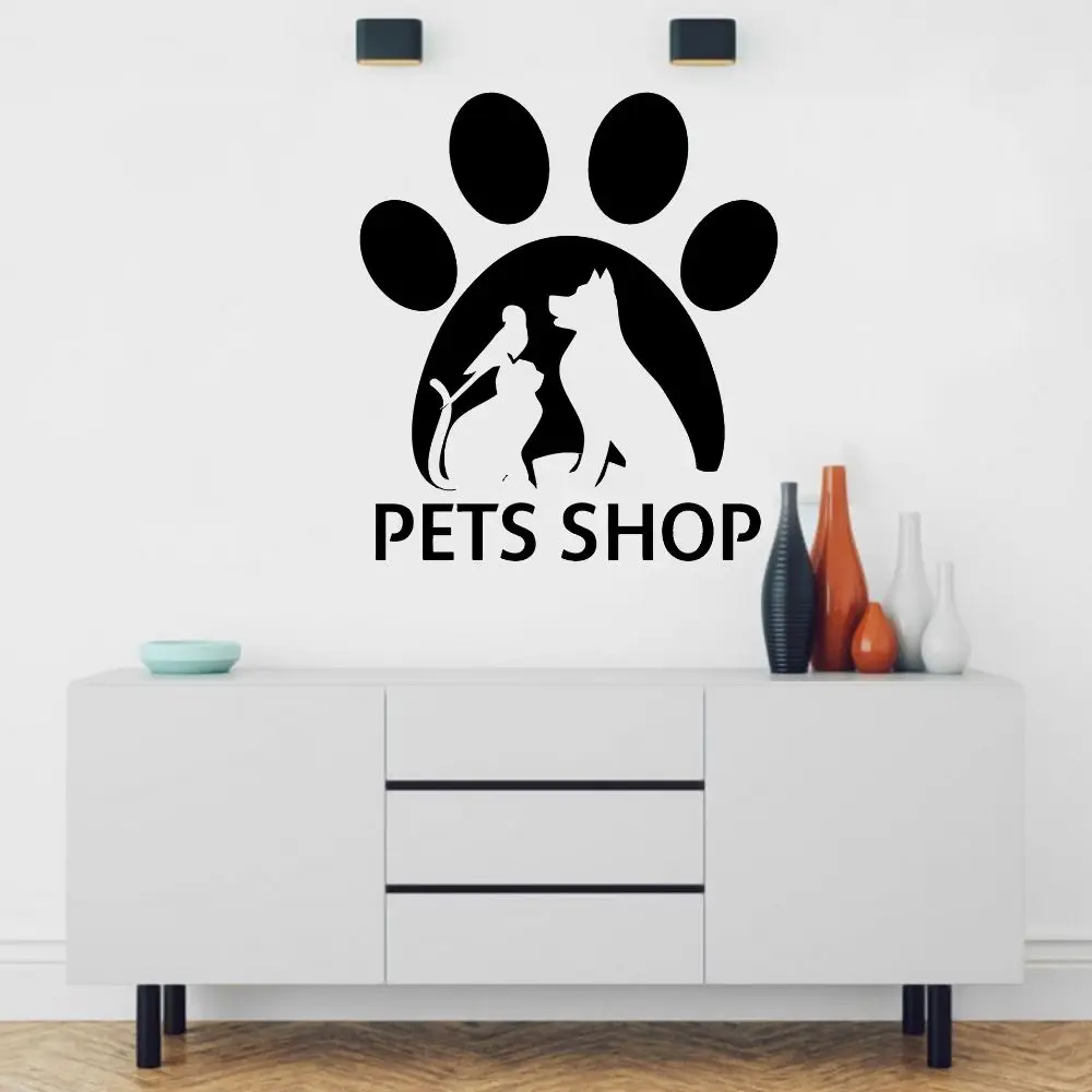 Наклейка на стену в виде лапы для домашних животных A001885 | Дом и сад