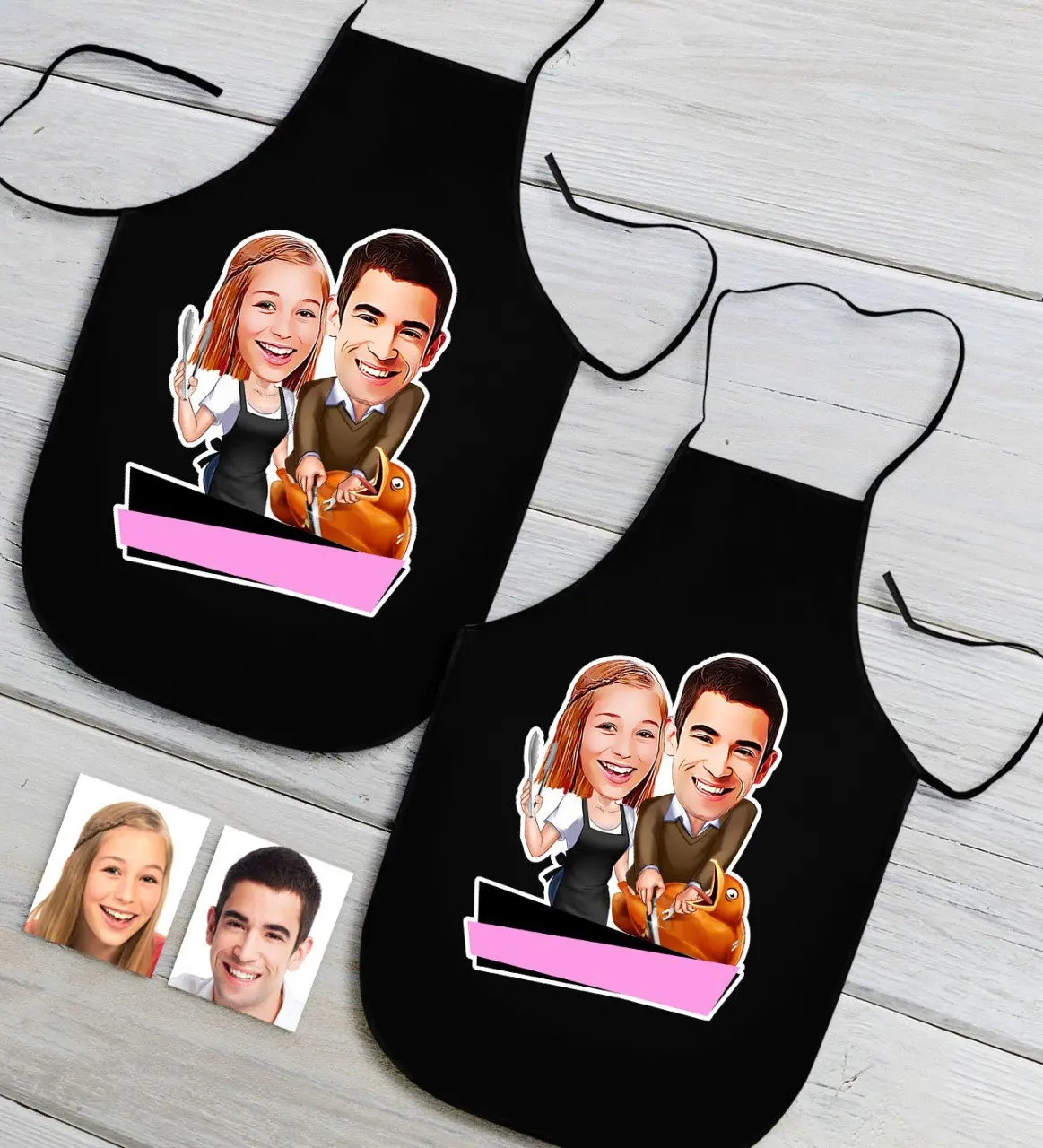 

Персонализированные Двойной's Cook» из сериала «во все пары карикатура черного Кухня фартук Seti-3 оригинальный дизайнерский сувенир в качестве...