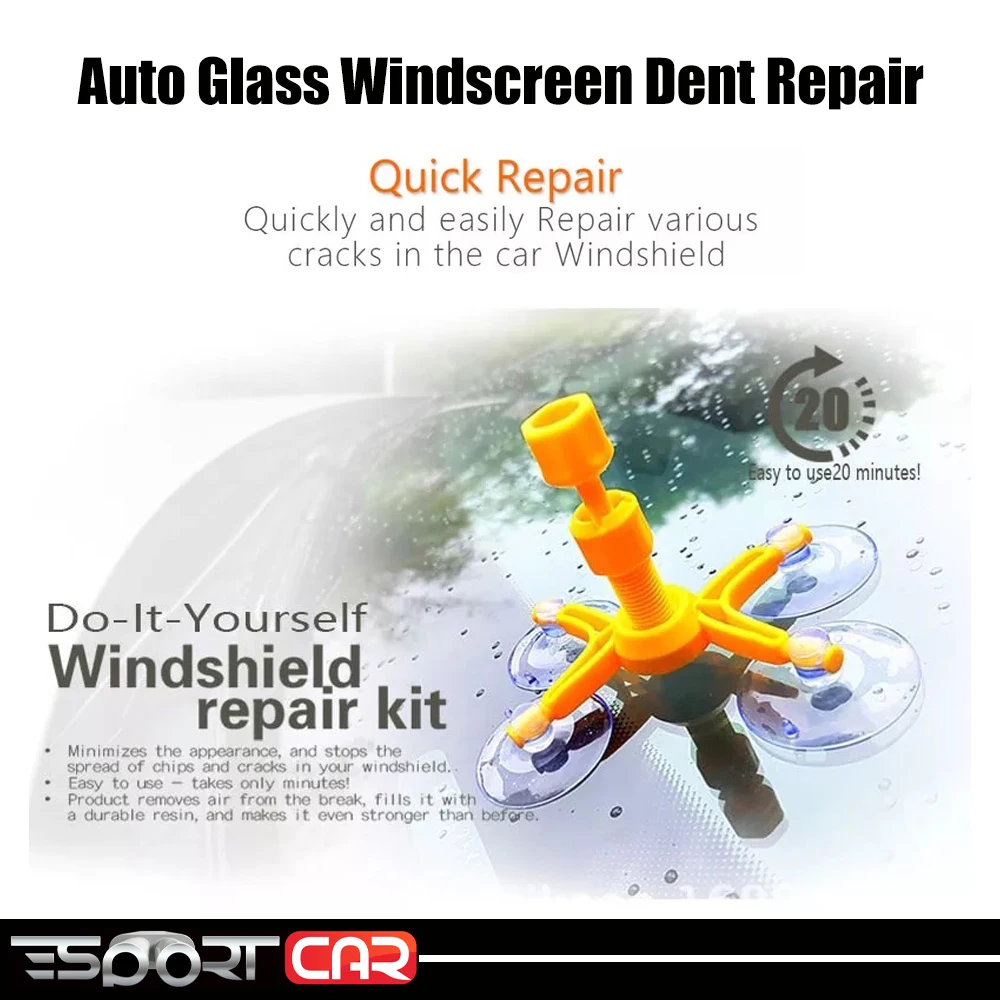 

Auto Glass Windscreen Dent Repair Tools Car Windshield Crack Repair Kit Auto Windshield Repair tool Kit to Fix Car Scratch