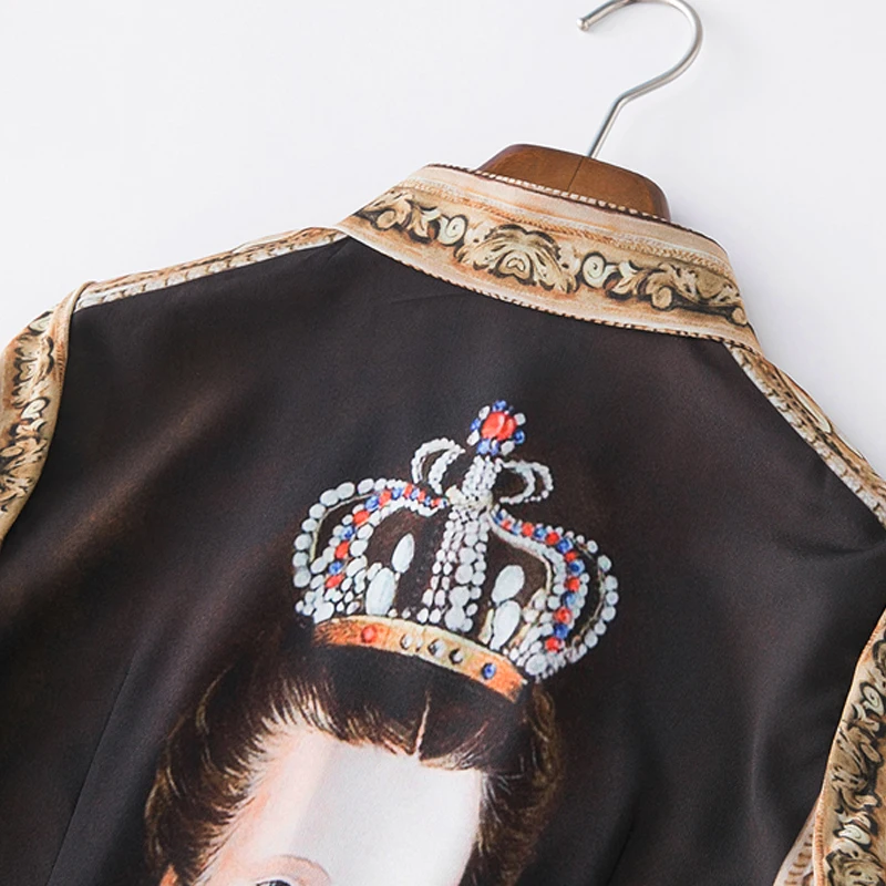 Женская блузка с длинным рукавом подиумная винтажная большие размеры 3XL весна