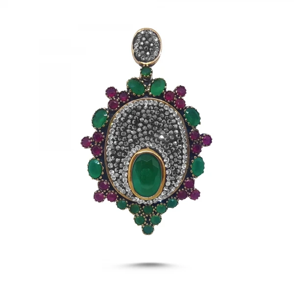 

Серебряная 925 пробы подвеска из настоящего циркония