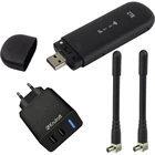 4G USB роутер с Wi-Fi ZTE 79RU 79U с штыревыми антеннами 3dB TS9 + Зарядное устройство  Krutoff CH-07 2xUSB, 2.4A (black)