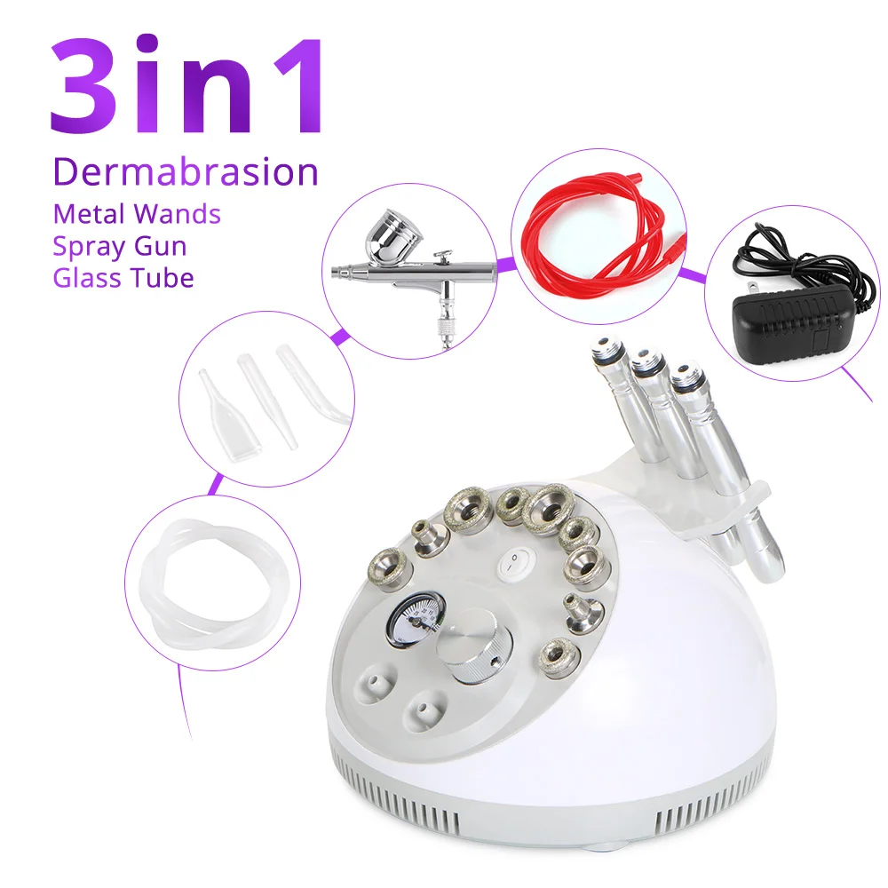 3 in 1 Home Use Microdermabrasion Vacuum Spray Black Head Removal Machine