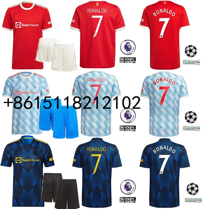 

Aldult Детский комплект 21 22 футболки футбольные майки UNITED CAVANI UTD VAN DE BEEK B. Рубашка для футбола RASHFORD