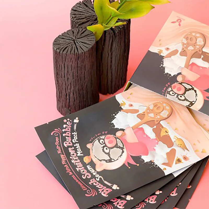 Тканевая пузырьковая маска для лица ELIZAVECCA (набор) Witch Piggy Hell-Pore Solution Bubble Mask Pack 28г