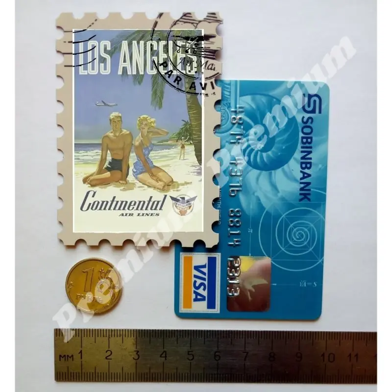 Лос-Анжелес Сувенирный магнит Винтажный туристический плакат