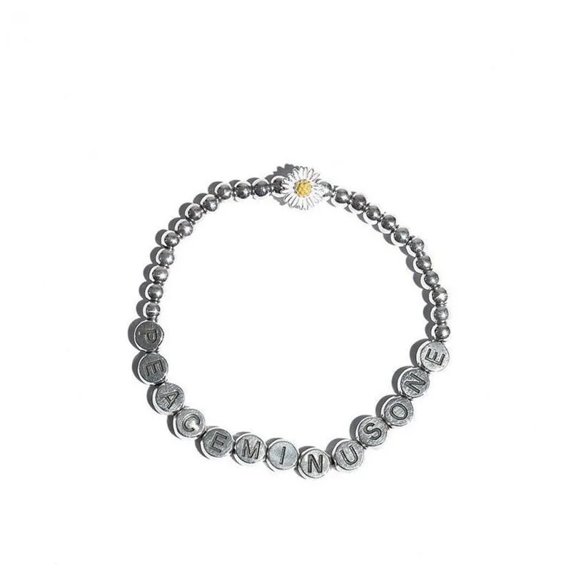 

KPOP G-Dragon Daisy Sliver Bracelets Peaceminusone Unisex Jewelry Gift for fans