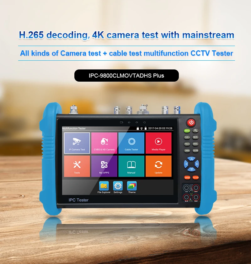Тестер системы видеонаблюдения 4K HD умный тестер для ip-камер 7 дюймов poe HDMI VGA -