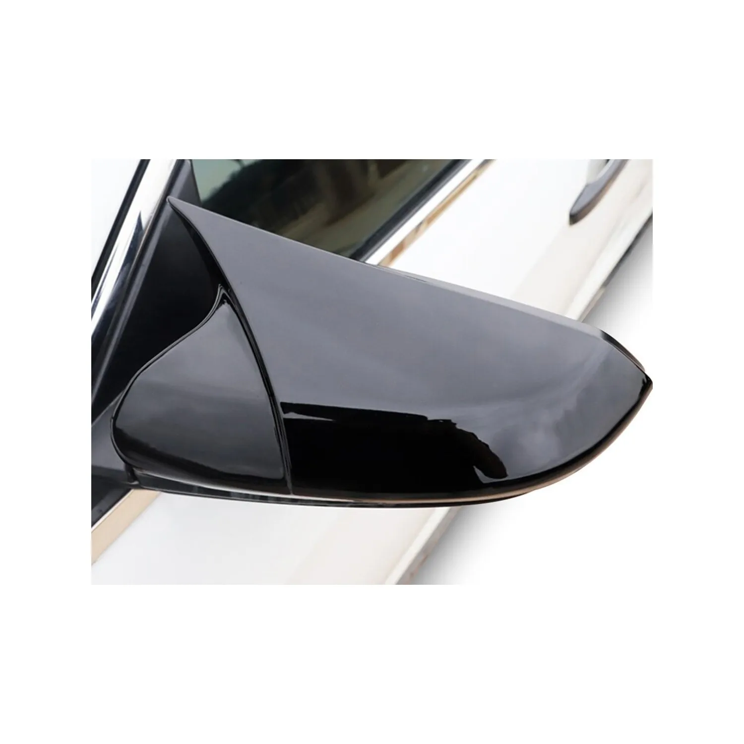 

For Opel Astra K 2015, 2 Pieces High Quality Abs Plastic Bat Style Mirror Covers Caps RearView Mirror Case Cover Gloss Black