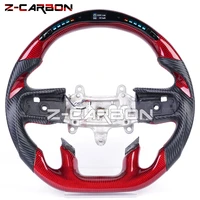 steering wheel fit for dodge ram 2019 2021 led carbon fiber carbon smooth leather racing wheel sport wheel