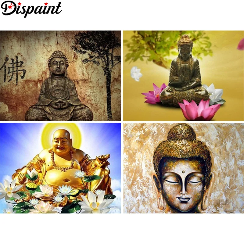 

Разрисованная картина с алмазной вышивкой «цветок Будды», алмазная живопись, полный квадратный Декор Картина из круглых стразов