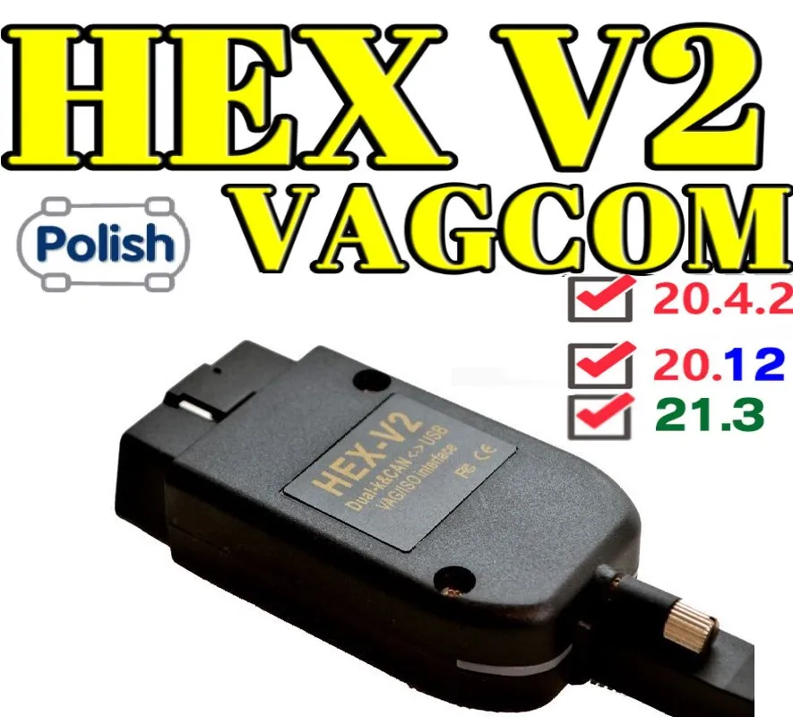 2021 VAG 21.3 Electric Testers VAGCOM VCD-S Hex V2 USB Interface FOR VW AUDI Skoda Seat Multi-Language ATMEGA162+16V8+FT232RQ | Автомобили