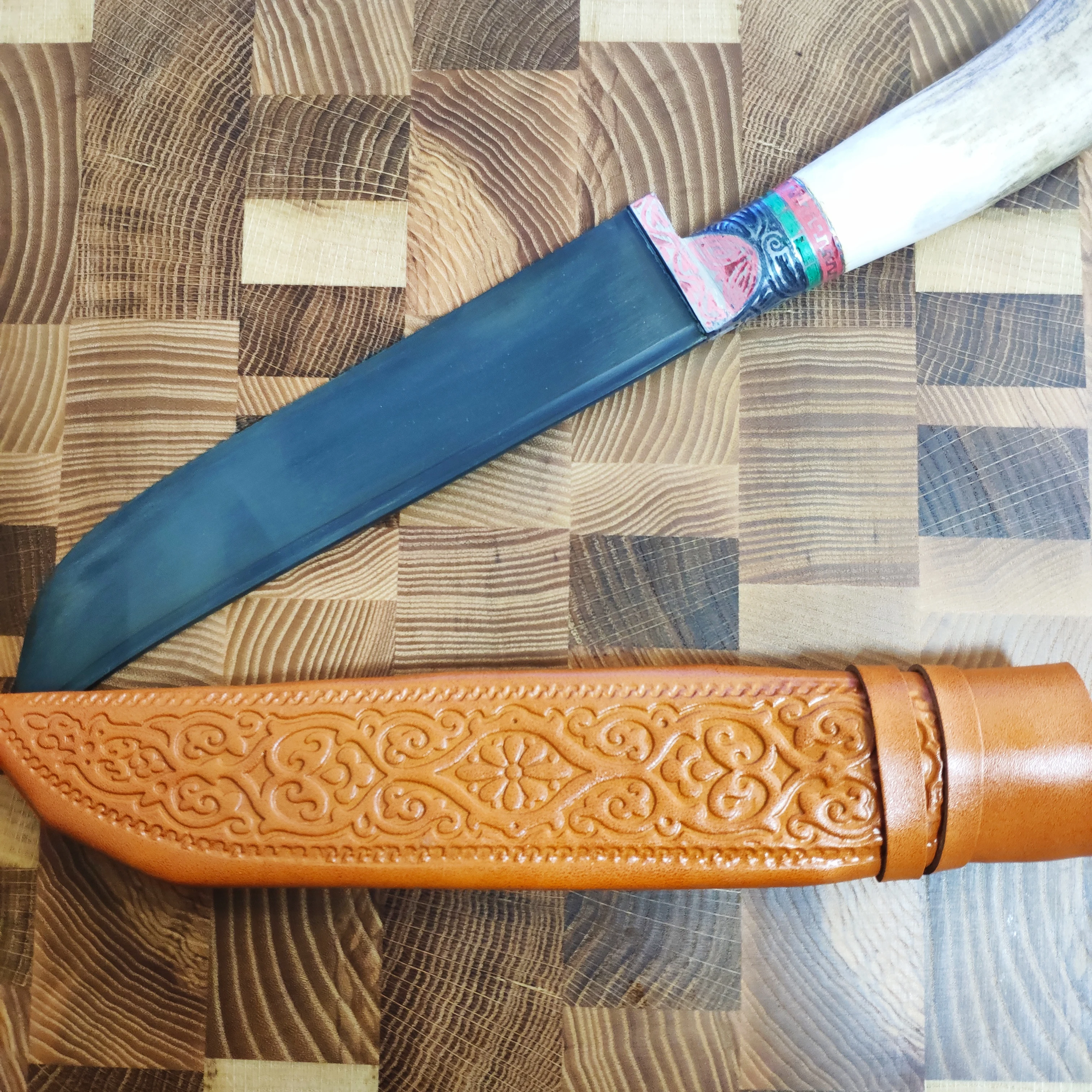 Нож Узбекский пчак кухонный ручная работа. С ножнами. | Дом и сад